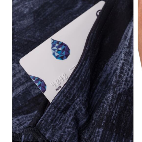 Lululemon Train Times Crop 17" Transition Multi Midnight Navy / Black Worn Once! - Picture 4 of 13